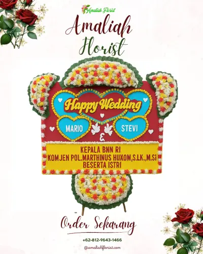 Karangan Papan Bunga Pernikahan di Kedung Asem